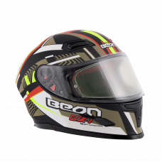 Шлем Beon B-503 matt brown/red
