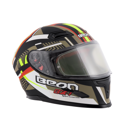 Шлем Beon B-503 matt brown/red