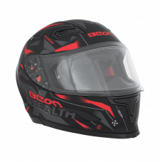 Шлем Beon B-503 Stealth matt black/red