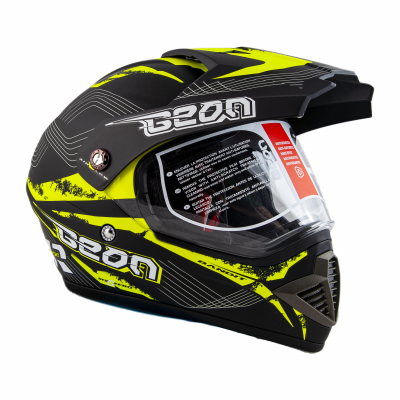 Шлем Beon B-600 matt black/yellow