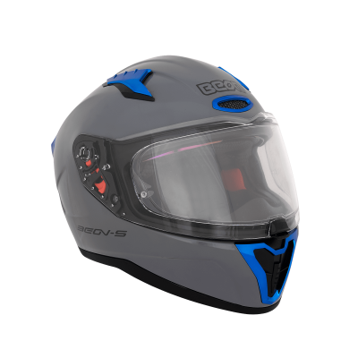 Шлем Beon B-500 Shiny Grey Fiberglass