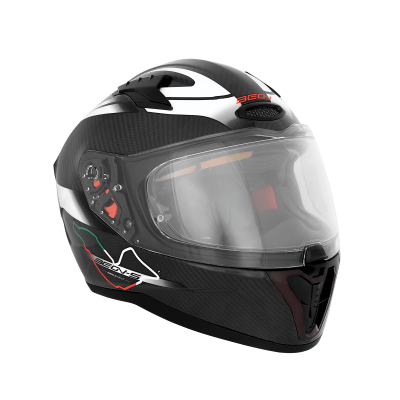 Шлем Beon B-500 Shiny Black/White Carbon