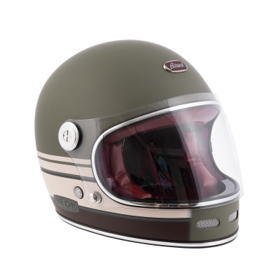 Шлем Beon B-510 Vintage F1 Army Green/brown