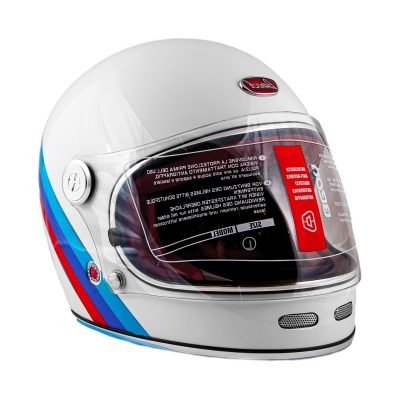 Шлем Beon B-510 Vintage F1 shiny white/red/blue