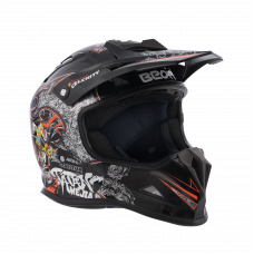 Детский кроссовый шлем Beon MX-17 Black/Graffiti