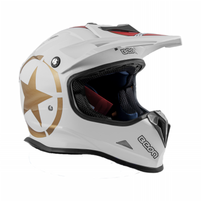 Детский кроссовый шлем Beon MX-17 White/Gold