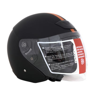 Шлем BEON B-117+ Black/Orange
